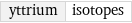 yttrium | isotopes