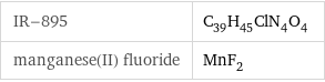 IR-895 | C_39H_45ClN_4O_4 manganese(II) fluoride | MnF_2