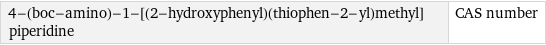 4-(boc-amino)-1-[(2-hydroxyphenyl)(thiophen-2-yl)methyl]piperidine | CAS number