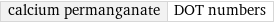 calcium permanganate | DOT numbers