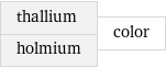 thallium holmium | color