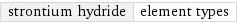 strontium hydride | element types