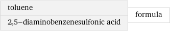 toluene 2, 5-diaminobenzenesulfonic acid | formula