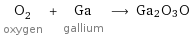 O_2 oxygen + Ga gallium ⟶ Ga2O3O