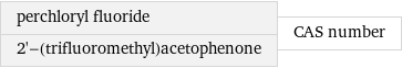 perchloryl fluoride 2'-(trifluoromethyl)acetophenone | CAS number