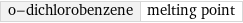 o-dichlorobenzene | melting point