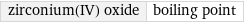 zirconium(IV) oxide | boiling point