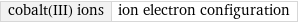 cobalt(III) ions | ion electron configuration