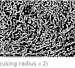  (using radius=2)