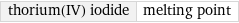 thorium(IV) iodide | melting point