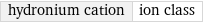 hydronium cation | ion class