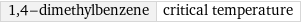 1, 4-dimethylbenzene | critical temperature