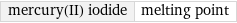 mercury(II) iodide | melting point