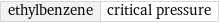 ethylbenzene | critical pressure