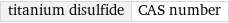 titanium disulfide | CAS number