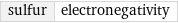 sulfur | electronegativity