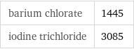 barium chlorate | 1445 iodine trichloride | 3085