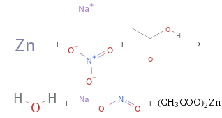  + + ⟶ + + (CH3COO)2Zn