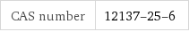 CAS number | 12137-25-6