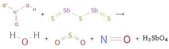  + ⟶ + + + H3SbO4