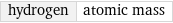 hydrogen | atomic mass