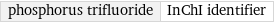 phosphorus trifluoride | InChI identifier