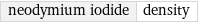 neodymium iodide | density