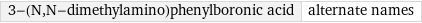 3-(N, N-dimethylamino)phenylboronic acid | alternate names