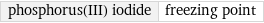 phosphorus(III) iodide | freezing point