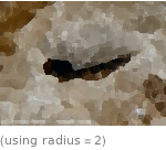  (using radius=2)