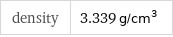 density | 3.339 g/cm^3