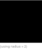  (using radius=2)