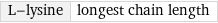 L-lysine | longest chain length