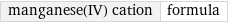 manganese(IV) cation | formula