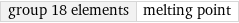 group 18 elements | melting point