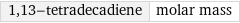 1, 13-tetradecadiene | molar mass