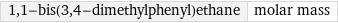 1, 1-bis(3, 4-dimethylphenyl)ethane | molar mass