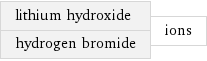 lithium hydroxide hydrogen bromide | ions