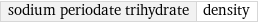 sodium periodate trihydrate | density