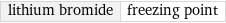 lithium bromide | freezing point