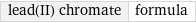 lead(II) chromate | formula