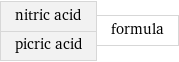 nitric acid picric acid | formula