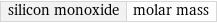 silicon monoxide | molar mass