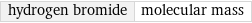 hydrogen bromide | molecular mass