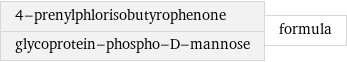 4-prenylphlorisobutyrophenone glycoprotein-phospho-D-mannose | formula