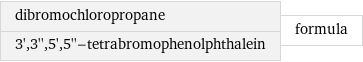 dibromochloropropane 3', 3'', 5', 5''-tetrabromophenolphthalein | formula