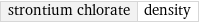 strontium chlorate | density