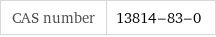 CAS number | 13814-83-0