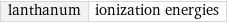 lanthanum | ionization energies