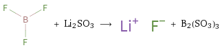  + Li2SO3 ⟶ + B2(SO3)3